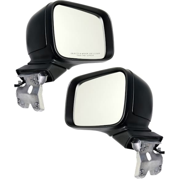 Driver and Passenger Side Mirrors, Power Adjust, Manual Folding, Heated, Textured Black, No Signal Light, No Memory, No Puddle Light, No Auto-Dimming, No Blind Spot Feature