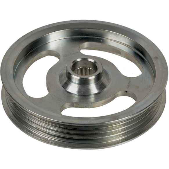 3P-43094 New Series Power Steering Pump Pulley - Black, Steel, Serpentine, Direct Fit, Sold individually