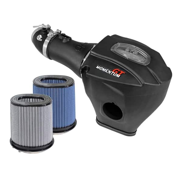 Cold Air Intake, Oiled & Dry Filter (One Each), Plastic Tube, Black Momentum GT w/Dual Filters