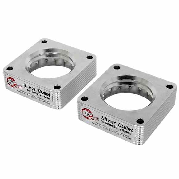 2017 Nissan 370Z - Throttle Body Spacer - Clear Anodized, Aluminum, Direct Fit, Set of 2