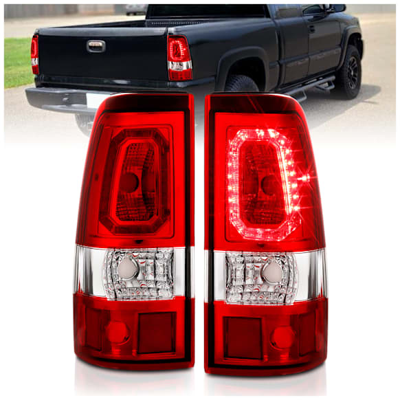 311326 Driver and Passenger Side LED Tail Light, With bulb(s), Clear & Red Lens, Black Interior, LED Series