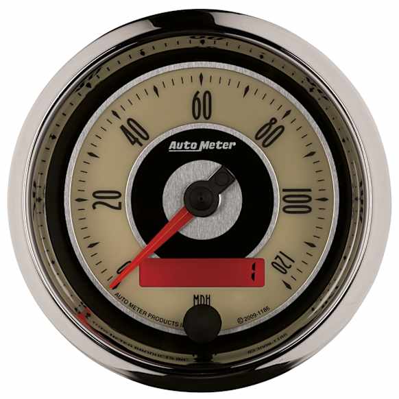 1186 Cruiser Gauge, Speedometer, 3 3/8in. 120Mph, Electric Programmable.