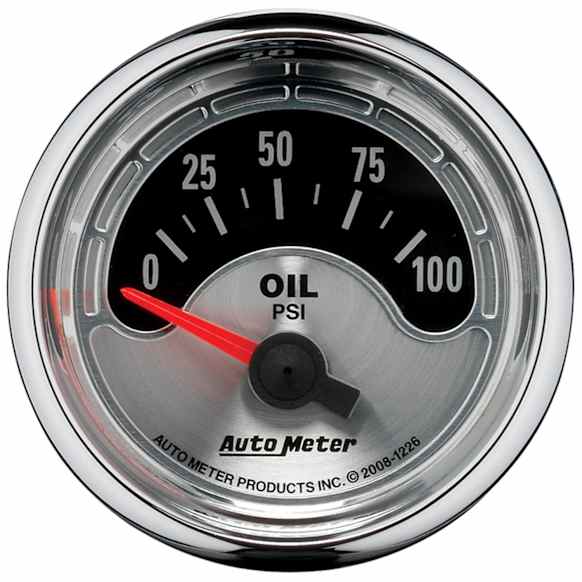 1226 American Muscle Series Gauge, Oil Press, 2 1/16in. 100Psi, Electric