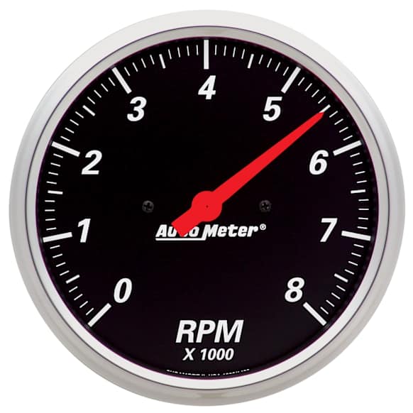 1499 Designer Black Series Gauge, Tachometer, 5in. 8K Rpm, In-Dash.
