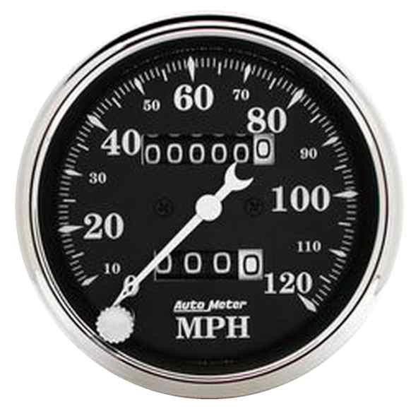 1796 Old Tyme Black Series Gauge, Speedo. 3 1/8in. 120Mph, Mechanical.