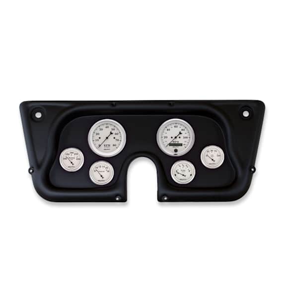 2142-08 Old-Tyme White Direct Fit Dash Kit, Chevy Trk C/K/K5/Subrbn 67-72, Tach/Mph/Fuel/Oilp/Wtmp/Volt.