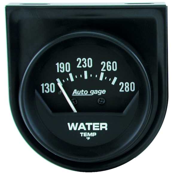 2361 Autogage Series Gauge Console, Water Temp, 2in. 280f, Mech, Short Sweep, Black.
