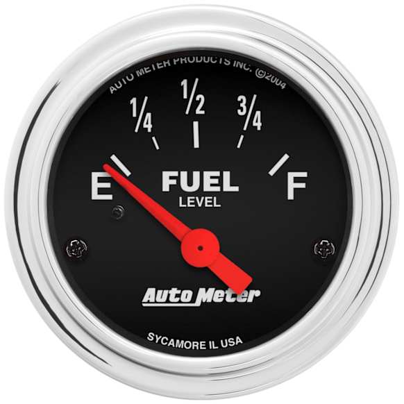 2516 Traditional Chrome Series Gauge, Fuel Level, 2 1/16in. 240olme To 33olmf, Electric
