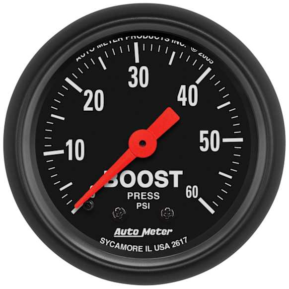 2617 Z-Series Gauge, Boost, 2 1/16in. 60Psi, Mechanical.