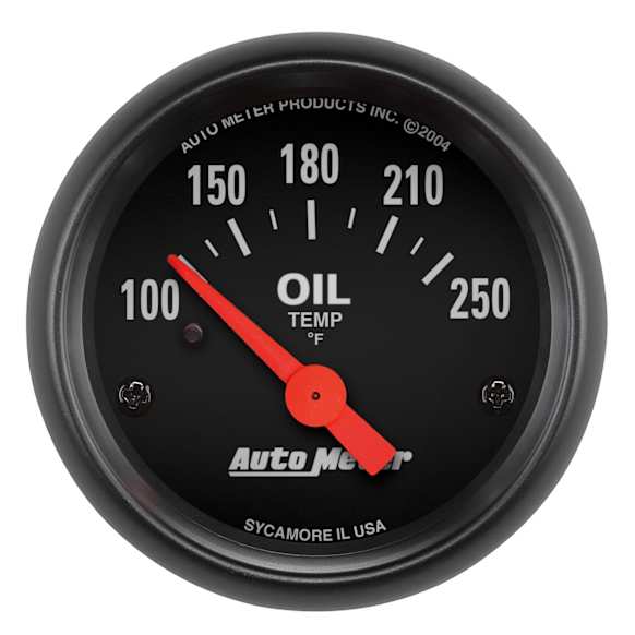 2638 Z-Series Gauge, Oil Temp, 2 1/16in. 100-250f, Electric.