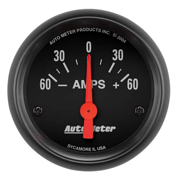 2644 Z-Series Gauge, Ammeter, 2 1/16in. 60A, Electric.