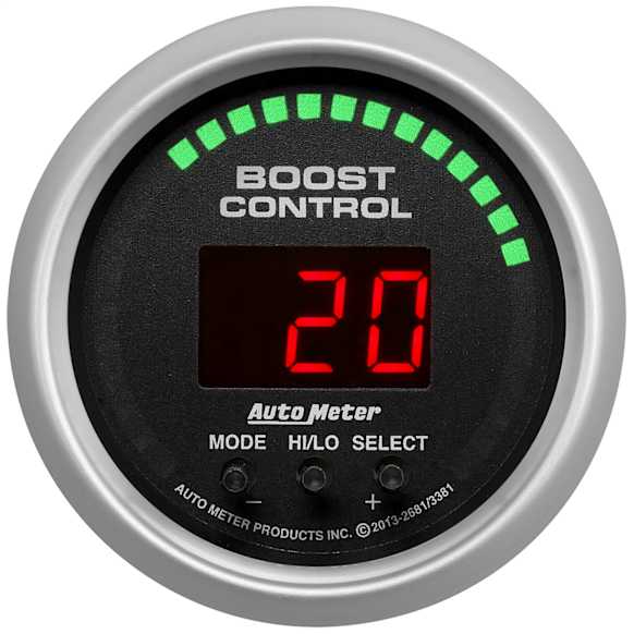 3381 Sport-Comp Series Gauge, Boost Controller, 2 1/16in. 30Inhg-30Psi, Incl. Solenoid, Digital.