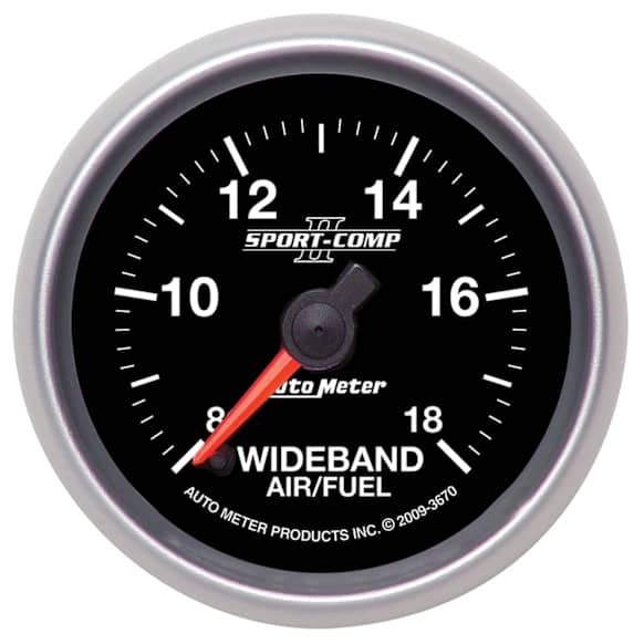 3670 Sport-Comp II Series Gauge, Air/Fuel Ratio-Wideband, Analog, 2 1/16in. 8