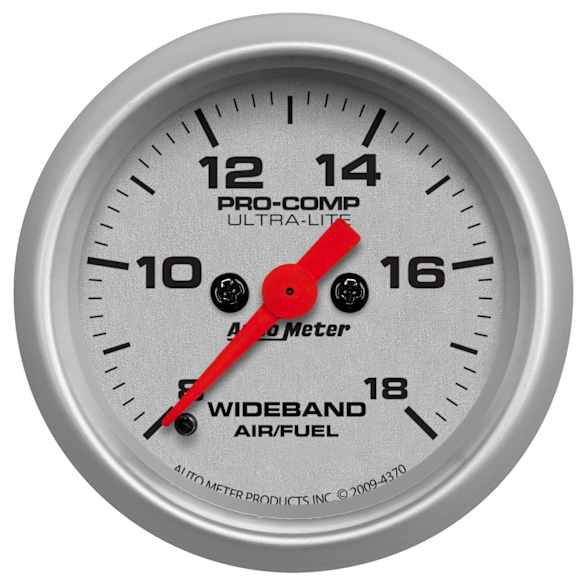 4370 Ultra-Lite Series Gauge, Air/Fuel Ratio-Wideband, Analog, 2 1/16in. 8