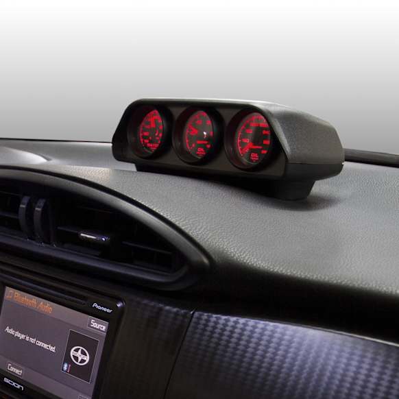 5285 Gauge Mount, Direct Fit Dash Top, Triple, 2 1/16in. Scion Frs / Subaru Brz