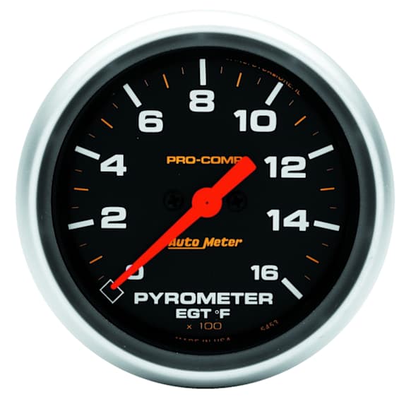 5444 Pro-Comp Series Gauge, Pyrometer (Egt), 2 5/8in. 1600f, Digital Stepper Motor.