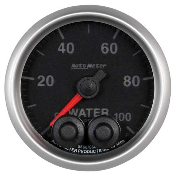 5668-05702-A Nascar Elite Gauge, Waterp, 2 1/16in. 100Psi, Stepper Motor W/Peak & Warn, Elite, -4An Sensor