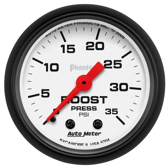 5704 Phantom Series Gauge, Boost, 2 1/16in. 35Psi, Mechanical.