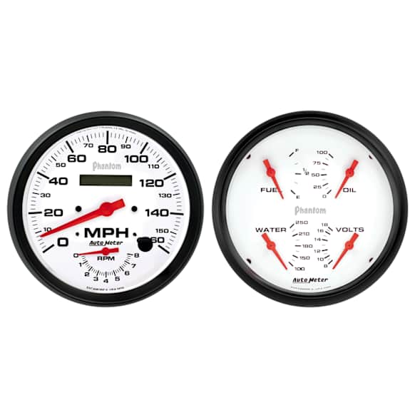 5805 Phantom Gauge Kit, 2 Pc. Quad & Tach/Speedo, 5in.