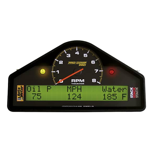 6002 Pro-Comp Street Dash Display, 8K Rpm/Mph/Oilp/Oilt/Wtmp/Volt.
