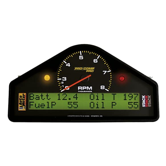 6011 Pro-Comp Race Dash Display, 8K Rpm/Mph/Fuelp/Oilp/Oilt/Wtmp/Volt.