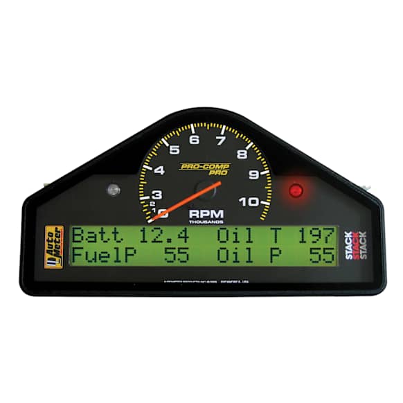 6013 Pro-Comp Race Dash Display, 10.5K Rpm/Mph/Fuelp/Oilp/Oilt/Wtmp/Volt.