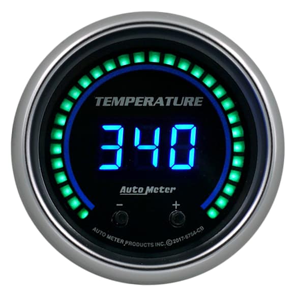 6754-CB Cobalt Elite Series Digital Gauge, Fluid Temperature, 2 1/16in. Two Channel, Selectable.