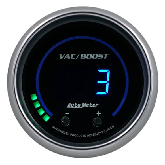 6758-CB Cobalt Elite Series Digital Gauge, Vac/Boost, 2 1/16in. Two Channel, Selectable.
