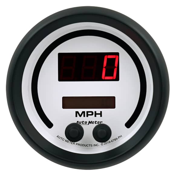 6789-PH Phantom Elite Series Digital Gauge, Speedo, 3 3/8in. 260 Mph / 260 Km/H, Elec Program.