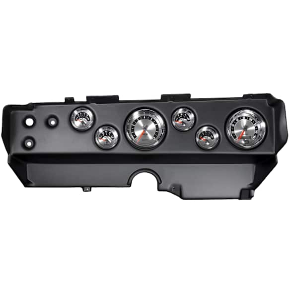 7029 Direct Fit Dash Kit, Ebody/Cuda/Challenger 70-74, Tach/Mph/Fuel/Oilp/Wtmp/Volt, Am