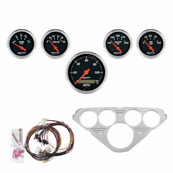 1957 Chevrolet Truck - Direct Fit Dash Kit, Chevy Truck 55-59, Mph/Fuel/Oilp/Wtmp/Bat, Db