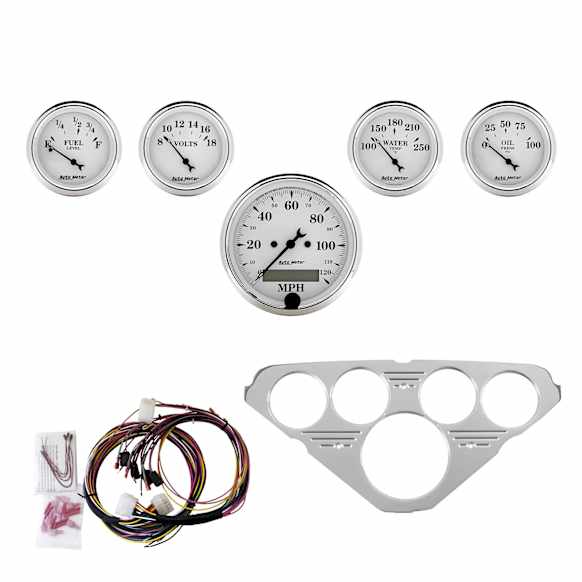 7036-OTW Direct Fit Dash Kit, Chevy Truck 55-59, Mph/Fuel/Oilp/Wtmp/Bat, Otw