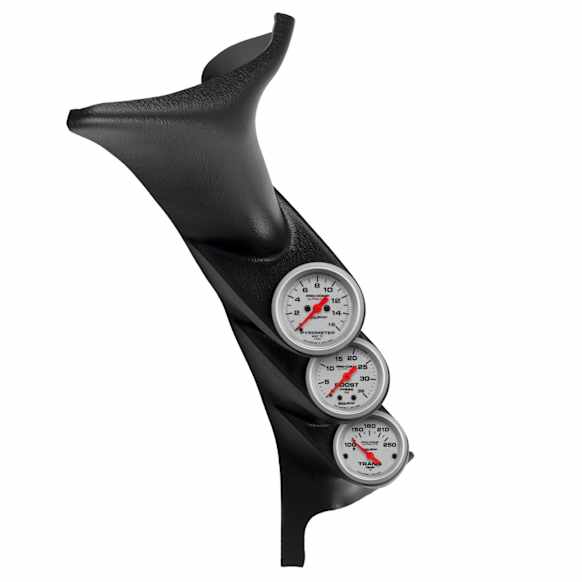 7075 Ultra-Lite Diesel Gauge Kit, A-Pillar, Ford 99-07, Boost/Egt/Trans, 35Psi/1600f/250f.