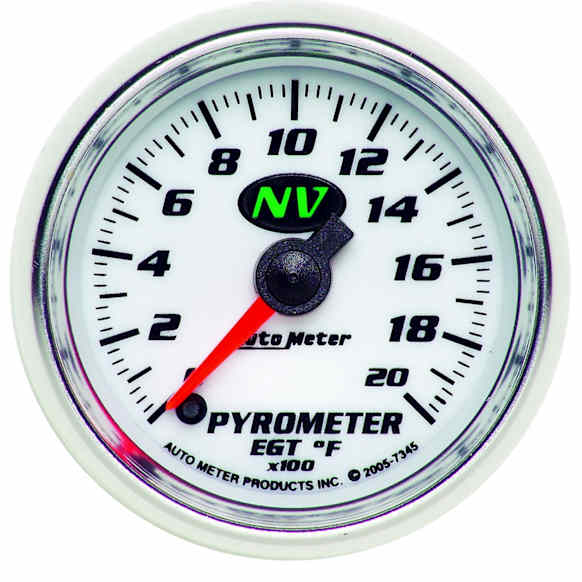 7345 NV Series Gauge, Pyrometer (Egt), 2 1/16in. 2000f, Digital Stepper Motor.