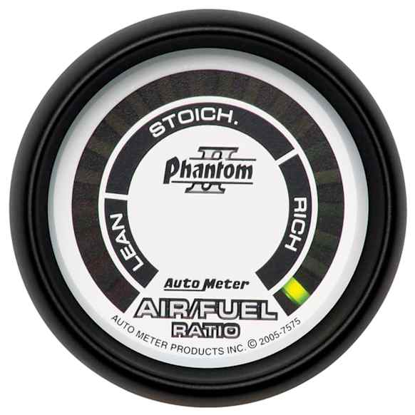 7575 Phantom II Series Gauge, Air/Fuel Ratio-Narrowband, 2 1/16in. Lean-Rich, Led Array.