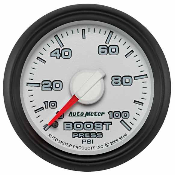 8506 Factory Match Ram Gen3 Series Gauge, Boost, 2 1/16in. 100Psi, Mechanical