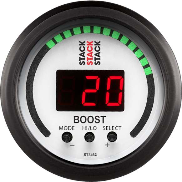ST3462 Stack Boost Controller, 52Mm, Wht, -1 To +2 Bar (-30Inhg To +30 Psi)