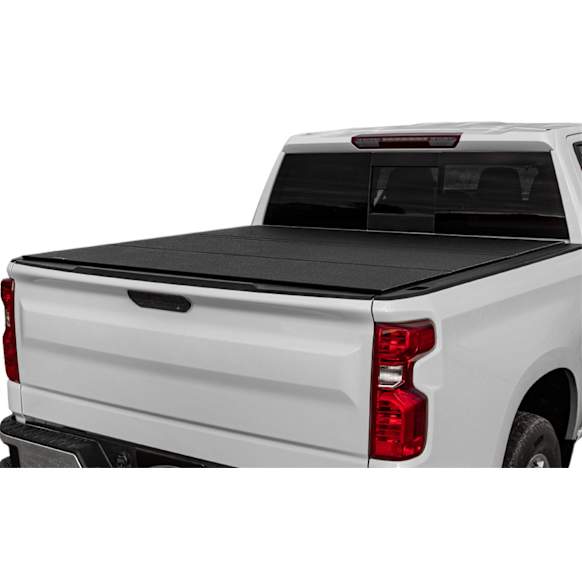 2019 Chevrolet Silverado 1500 - LOMAX Hard Tri-fold Series, Hard, Folding, Tonneau Cover, Aluminum, Approx. 5 ft. 6 in. Bed