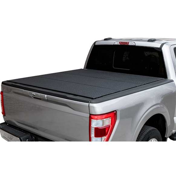 B4010059 LOMAX Hard Tri-fold Series Hard Folding Tonneau Cover, Aluminum Fits Approx. 5 ft. Bed