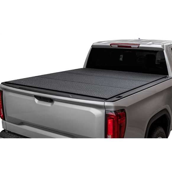 B4050059 LOMAX Hard Tri-fold Series Hard Folding Tonneau Cover, Aluminum Fits Approx. 5 ft. 6 in. Bed