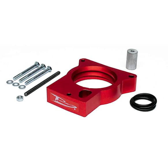 200-520 Throttle Body Spacer - Anodized Red, Aluminum, Direct Fit, Sold Individually