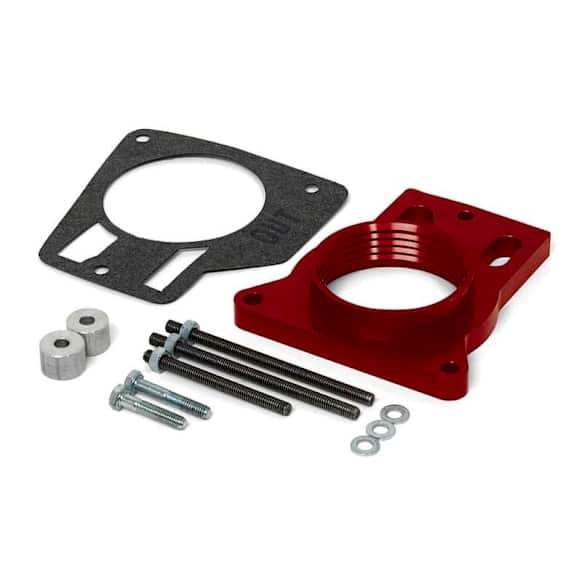 200-615 Throttle Body Spacer - Anodized Red, Aluminum, Direct Fit, Sold Individually