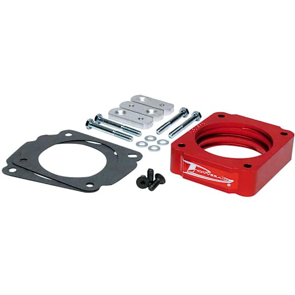 400-591 Throttle Body Spacer - Anodized Red, Aluminum, Direct Fit, Sold Individually