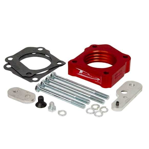 510-503 Throttle Body Spacer - Anodized Red, Aluminum, Direct Fit, Sold Individually