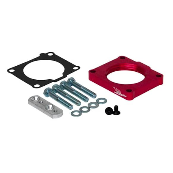 520-505 Throttle Body Spacer - Anodized Red, Aluminum, Direct Fit, Sold Individually