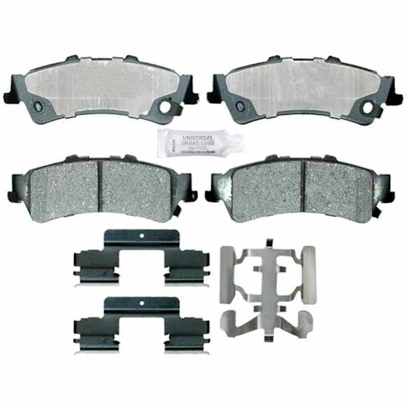 2010 Cadillac DTS - Rear Ceramic Brake Pad Set, 4.6L 8Cyl, 2nd Generation, Copper Free Friction Formula; GM Brake Code J55; With 8 Lug Wheels, Professional Series