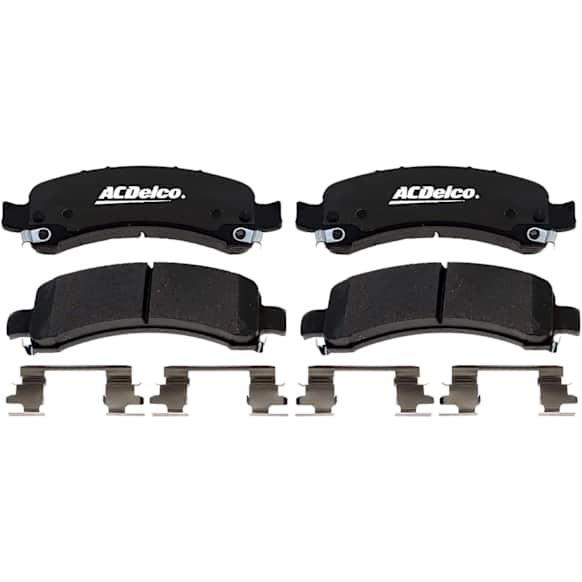 2002 Chevrolet Tahoe - Rear Ceramic Brake Pad Set, 4.8L 8Cyl, RWD, Calipers Without Center Anti-rattle Clip, Gold Series
