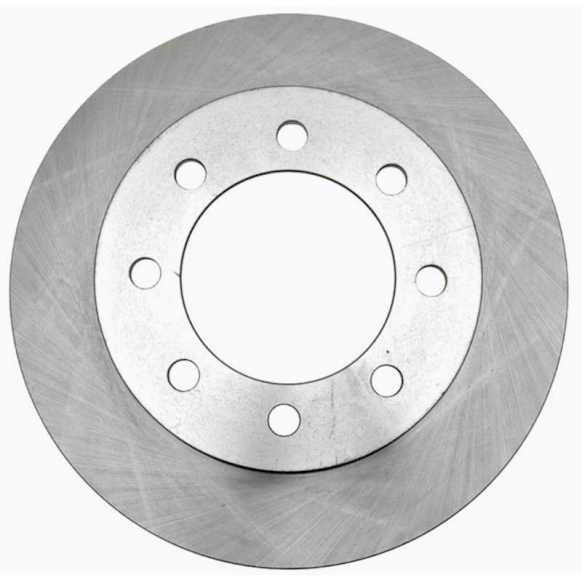 18A1482A Front, Driver or Passenger Side Brake Disc, Natural Finish, Plain Surface, Vented, 8 Lugs, Advantage Series