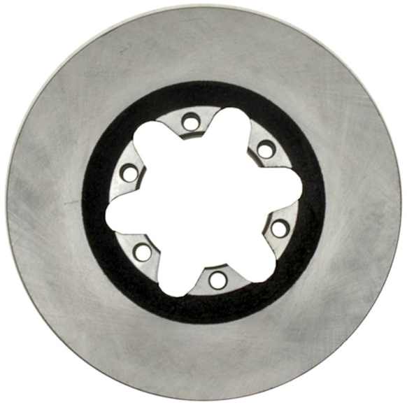 18A1622A Front, Driver or Passenger Side Brake Disc, Natural Finish, Plain Surface, Vented, 6 Lugs, Advantage Series