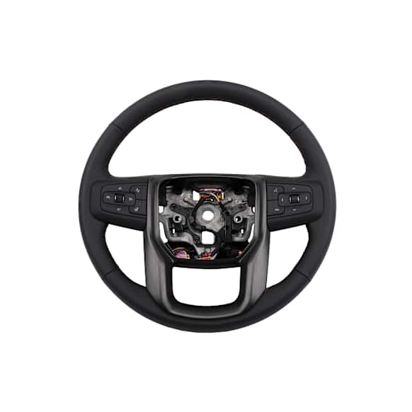 2021 GMC Sierra 1500 - Steering Wheel, 4-Door, Crew Cab Pickup,  With Automatic Heat(Ki3); Adaptive Cruise Control With Auto Stop/Go(Ksg); Cruise Control(K34); Leather Wrapped (Np5); Forward Collision Alert Ind Sensor(Ueu);  Accessory Controls(Uk3)
